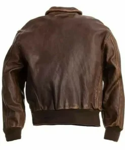 Aviator Real Cowhide Distressed Leather Bomber Flight Jacket Vintage Brown1