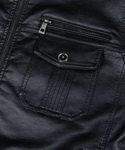 Cafe Racer Retro Men's Real Leather Jacket Motorcycle Biker Black Sheepskin Soft1