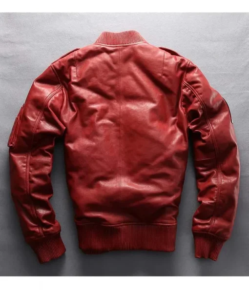 Casual Bomber Avirex Ace of Spades Leather Jacket with Patch2