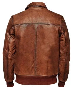 Men Biker Motorcycle Vintage Distressed Brown Bomber Winter Leather Jacket1