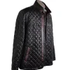 Men Black Luxury Lambskin Leather jacket biker Quilted Coat gift for him Coat2 Copy