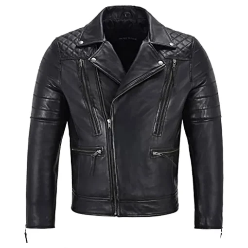 Men’s Biker Napa Lambskin Leather Jacket1
