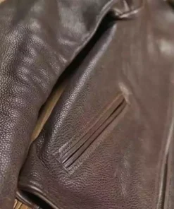 Men’s Black Cowhide Leather Luxury Vintage Distressed Motorcycle Biker Jacket1