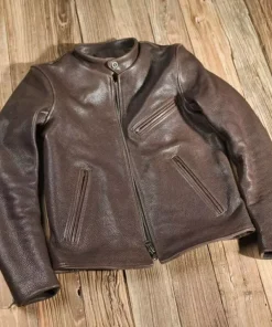 Men’s Black Cowhide Leather Luxury Vintage Distressed Motorcycle Biker Jacket2