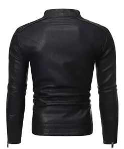 Retro Biker Style Korean Slim Fit Men's Leather Jacket – Trendy Winter & Autumn1