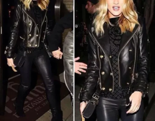 Women's Black Moto Style Genuine Leather Motorcycle Slim fit Biker Jacket2
