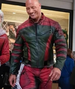Dwayne The Rock Johnson Red One Leather Jacket