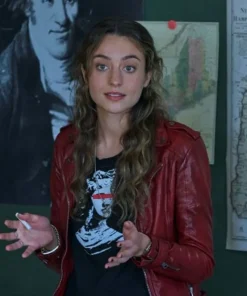 stella baker the republic of sarah red leather jacket scaled 1 937x1093