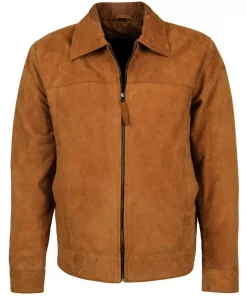 Brown Suede Leather Jacket