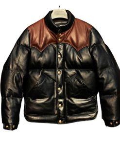 Leather Puffer Jacket