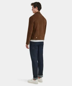 Men Brown Suede Jacket back 1229x1536