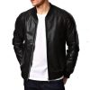 Minimalist Leather Varsity