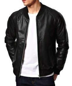 Minimalist Leather Varsity