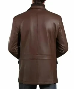 mens classic brown two button leather blazer 1 937x937