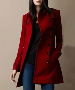 womens mid length red wool trench coat 937x937
