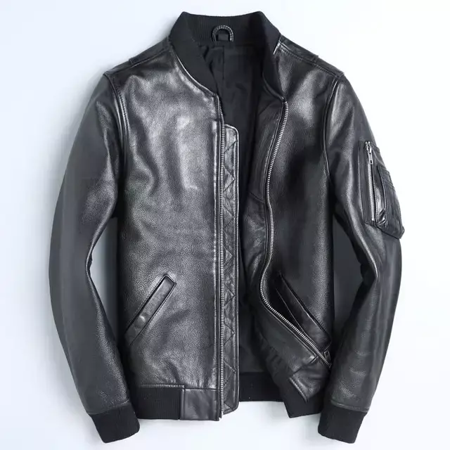 Leather Bomber Jacket