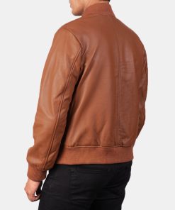 Men s Shane Brown Leather Bomber Jacket343 8 1569671474420